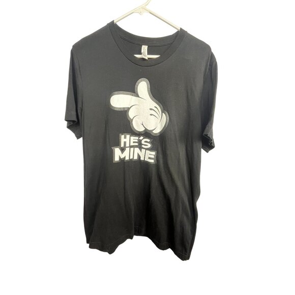 He's Mine, She's Mine Tee Shirts, Disney Wedding Shirts, Both Large NWOT - Picture 4 of 10